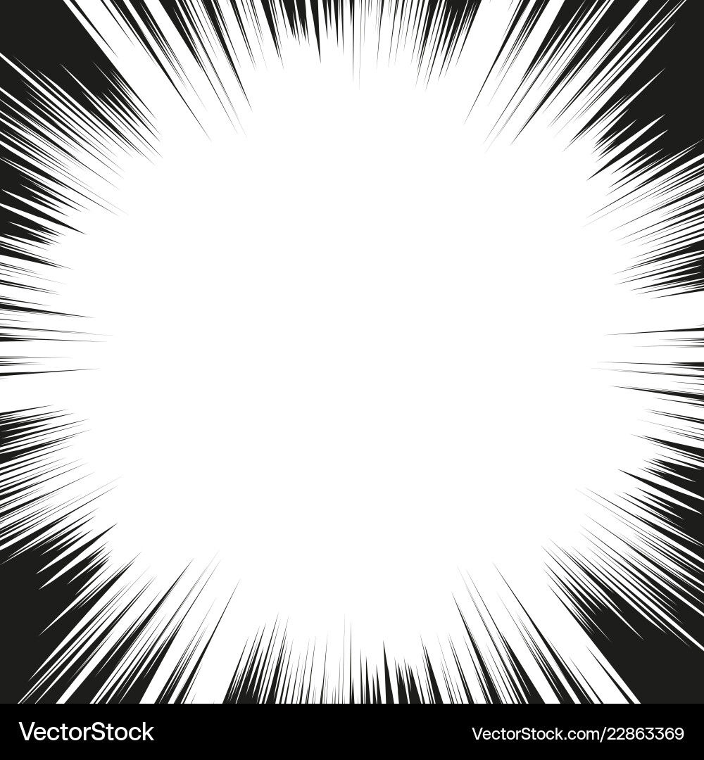 Comic book action lines speed manga frame Comic book action lines speed manga frame vector image