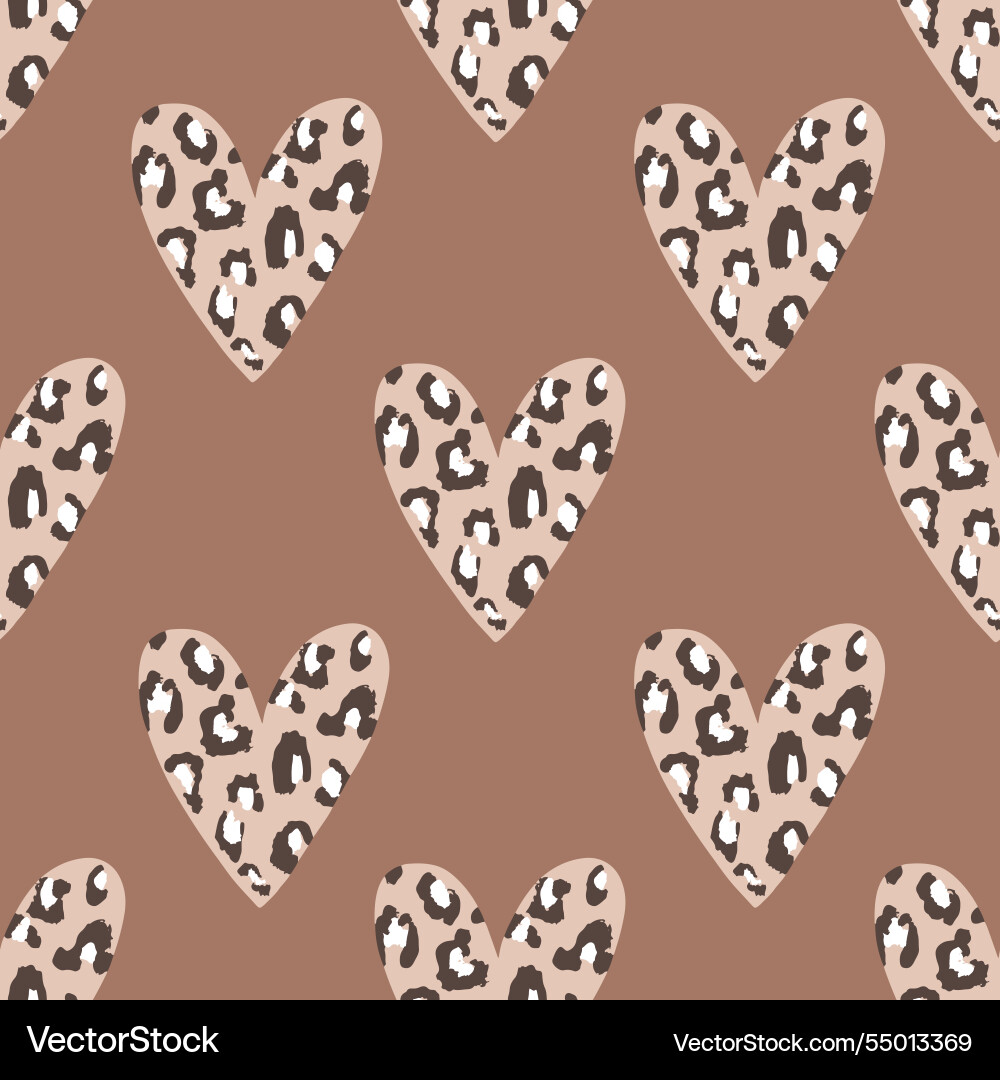 Creative abstract seamless pattern with leopard Creative abstract seamless pattern with leopard vector image
