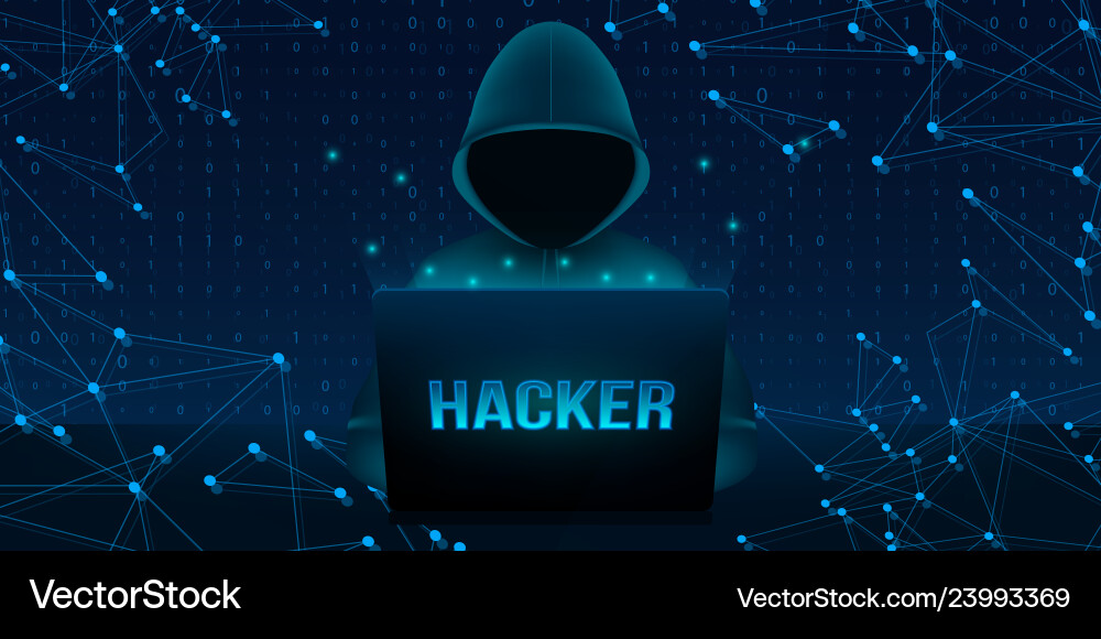 Creative of computer hacker Creative of computer hacker Vector Image