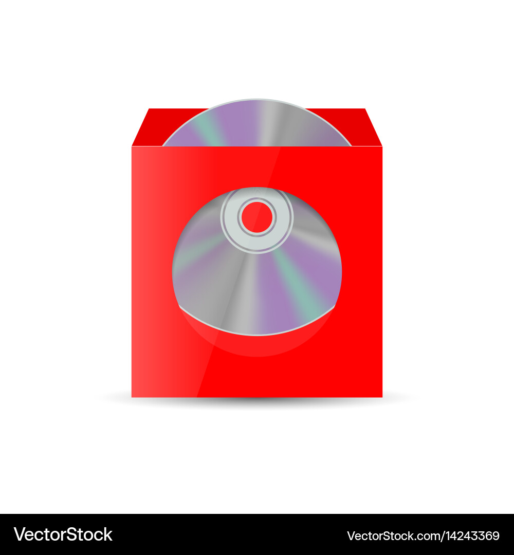 Envelope for cd with window Vector Image