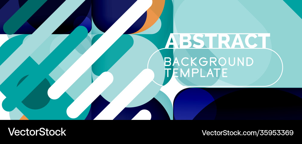 Flat geometric round shapes and dynamic lines Flat geometric round shapes and dynamic lines vector image