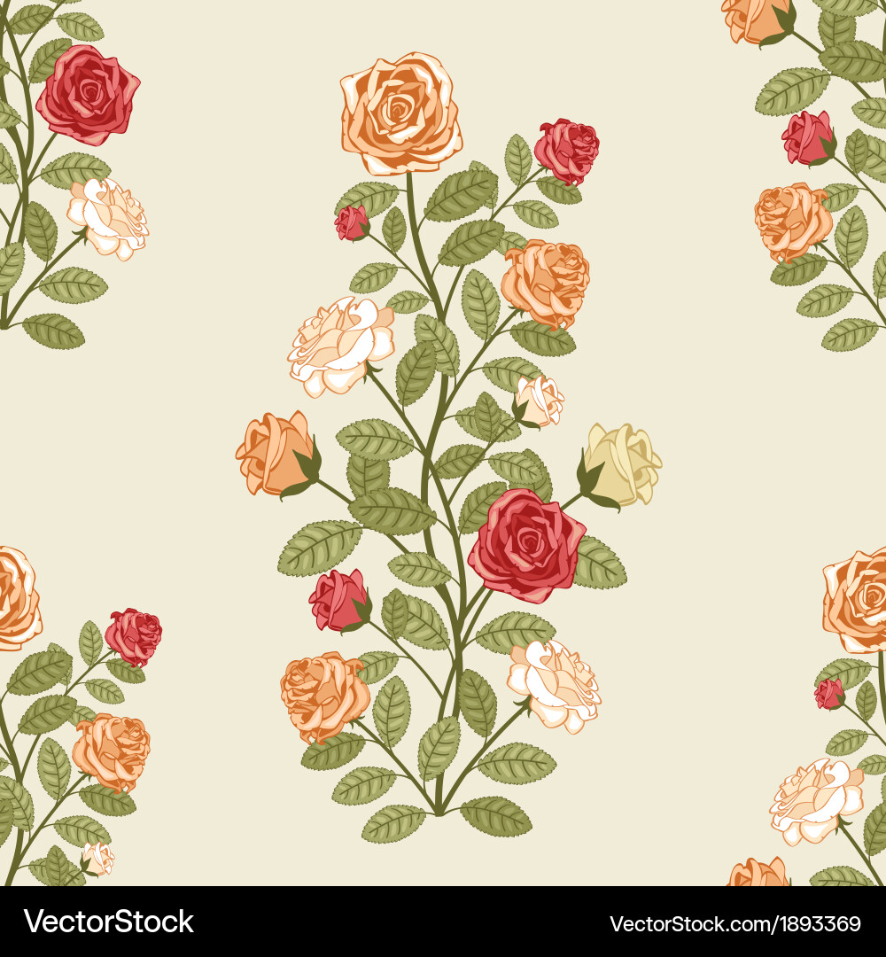 Floral pattern with roses vector image