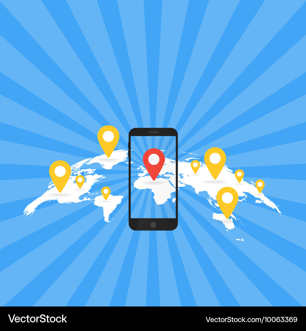 Game application concept gps map navigation Vector Image