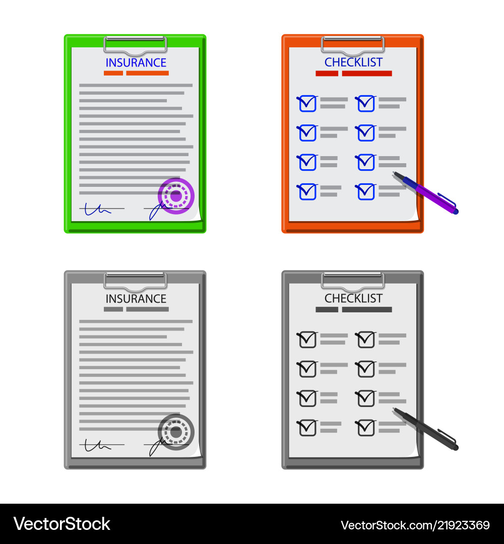 Isolated object of form and document logo Vector Image