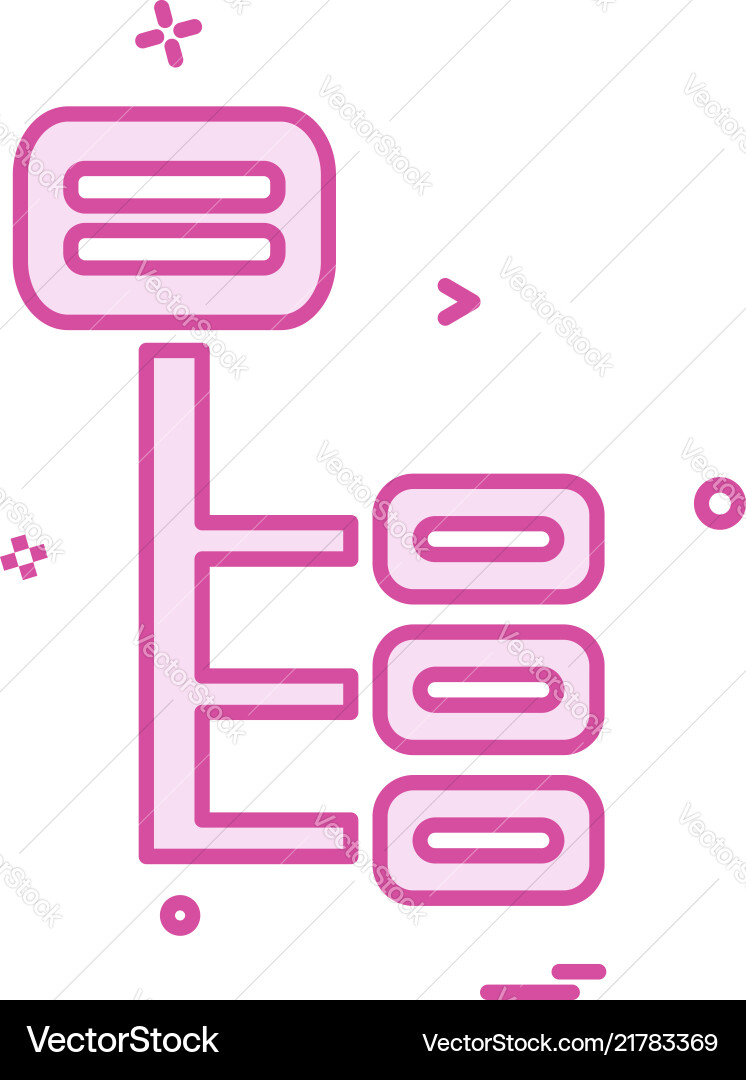 Menu tree icon design Vector Image