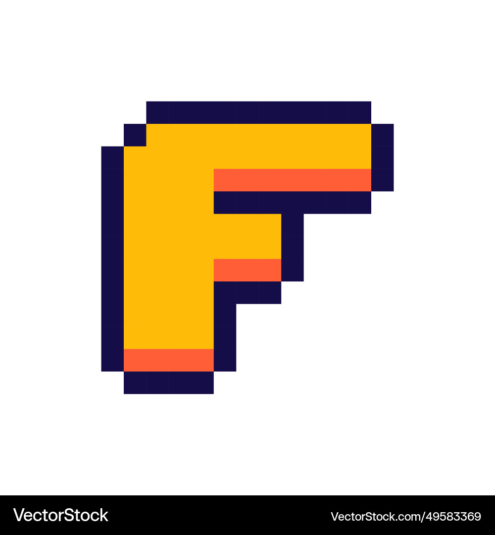 Pixel 3d retro arcade game style font Pixel 3d retro arcade game style font vector image