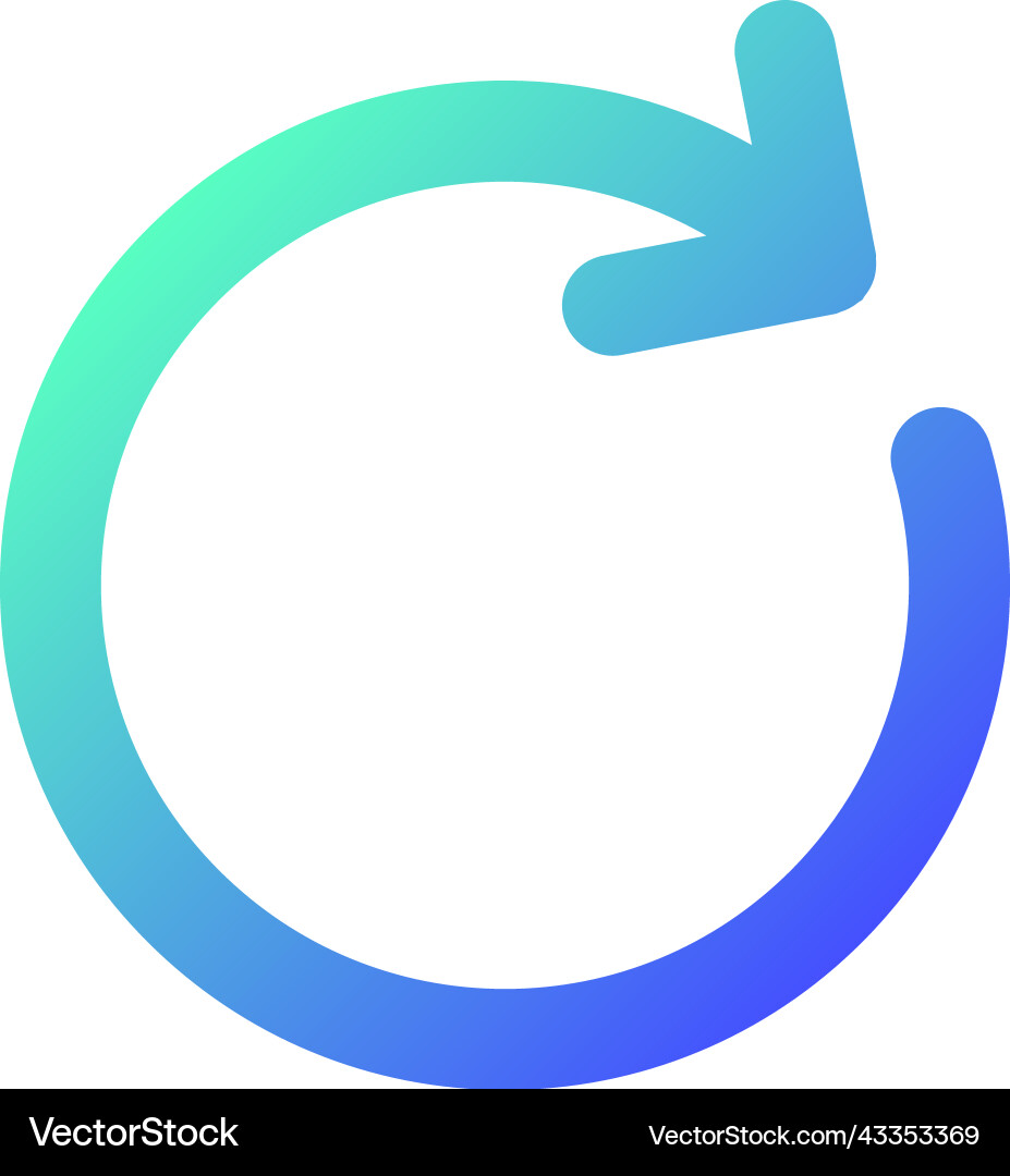 Repeat pixel perfect gradient linear ui icon Repeat pixel perfect gradient linear ui icon vector image