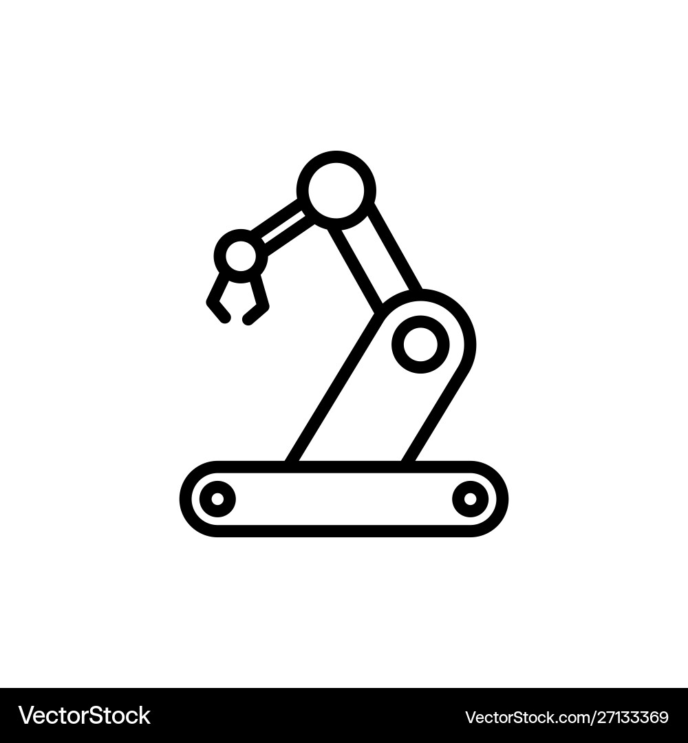 Robot hand machine simple flat style Robot hand machine simple flat style vector image