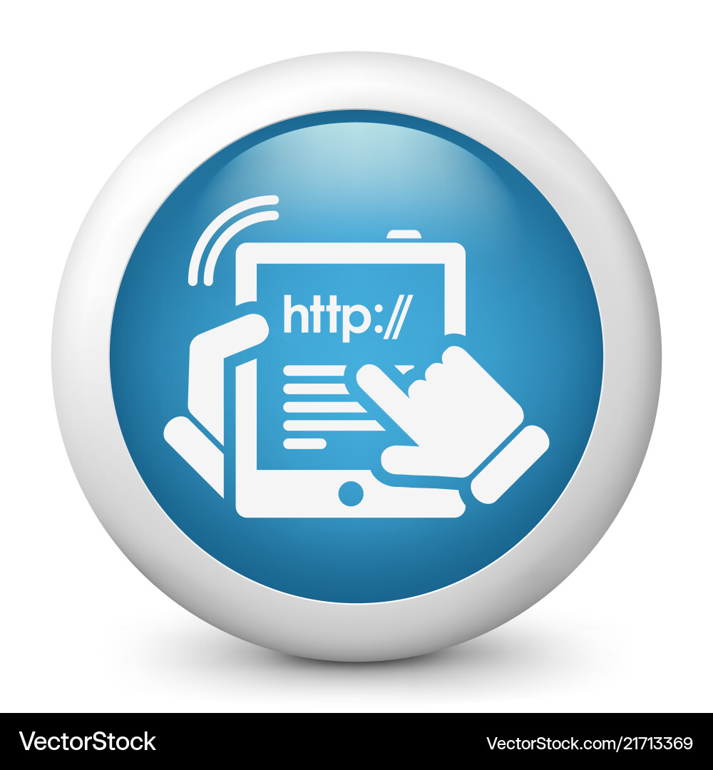 Web connection on tablet vector image