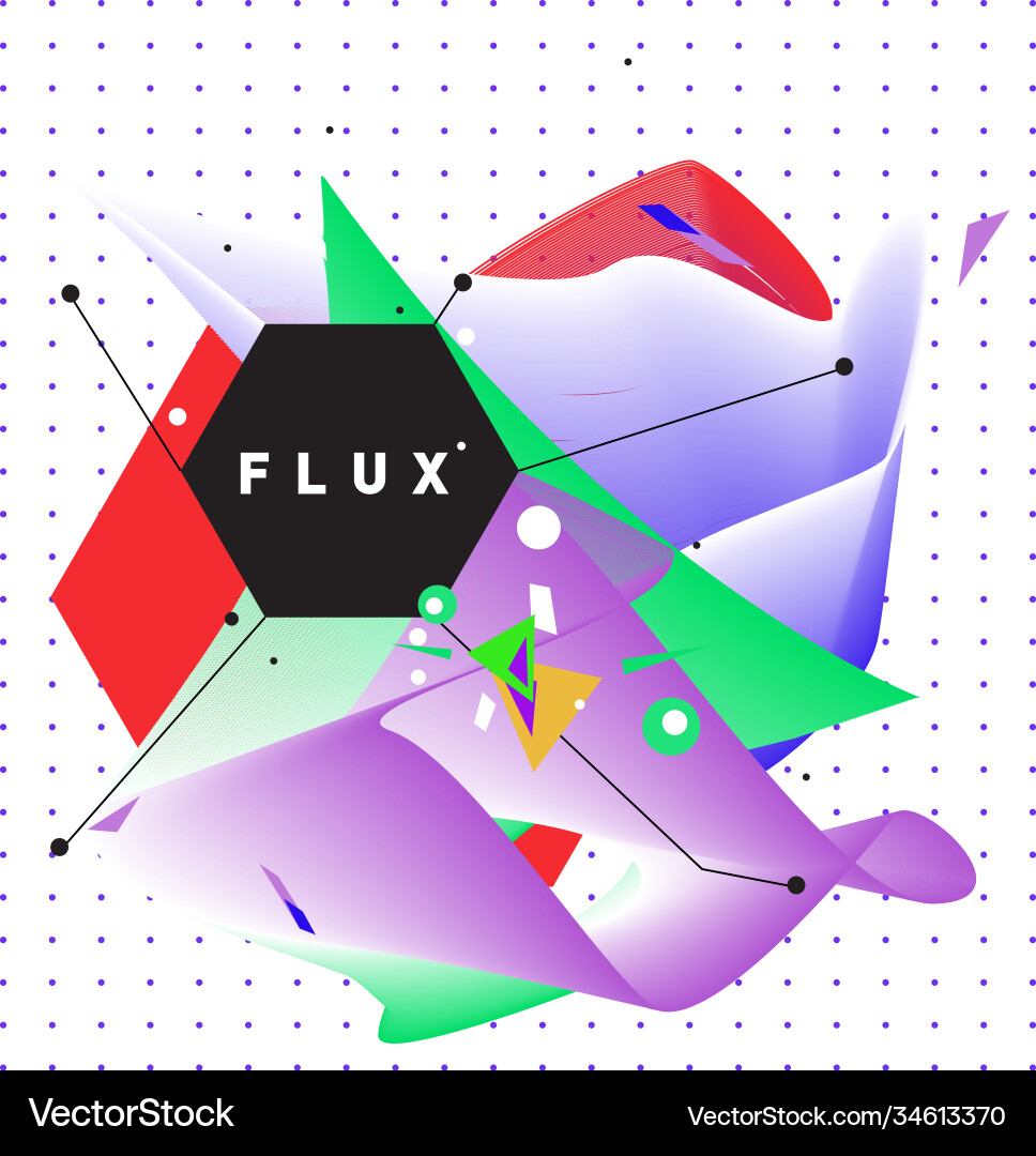 3d colorful wave background dynamic flux effect 3d colorful wave background dynamic flux effect Vector Image