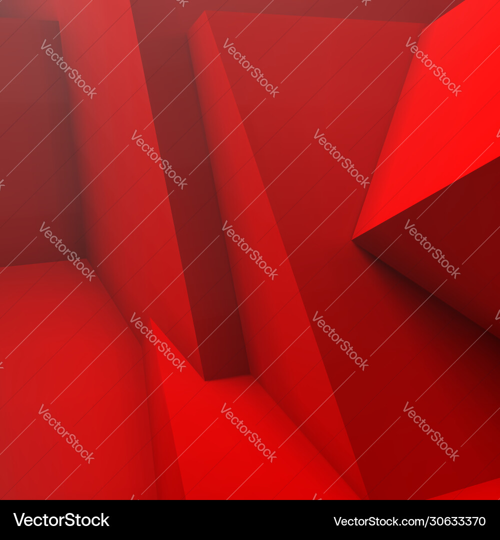 Abstract background with overlapping red cubes Abstract background with overlapping red cubes vector image