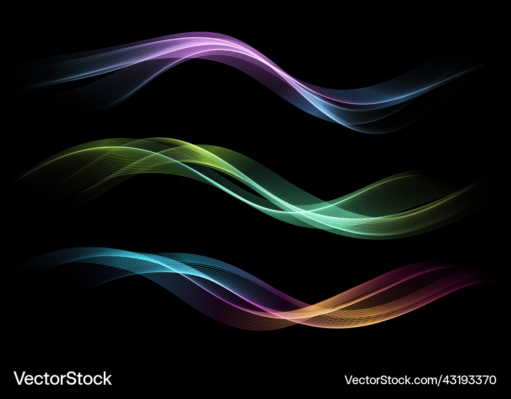 Abstract waves shiny moving lines design element Abstract waves shiny moving lines design element vector image