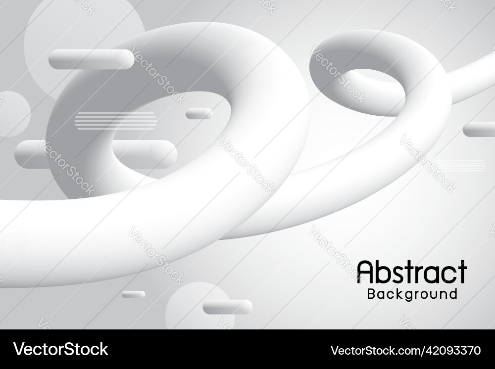 Abstract white fluid background design 3d Vector Image