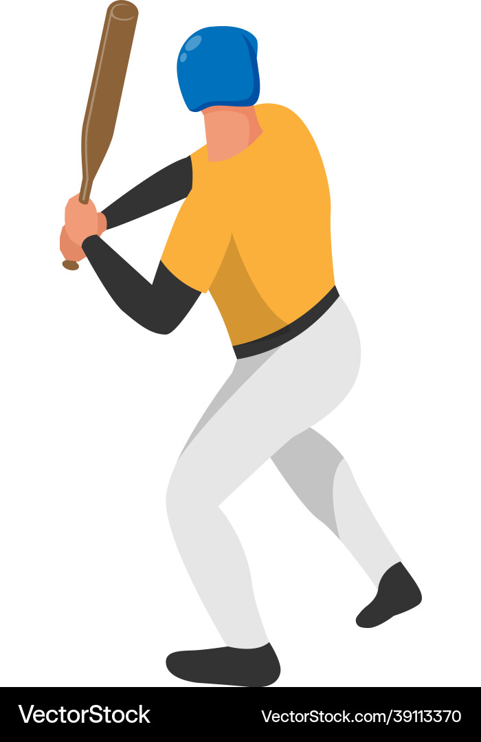 Ballplayer with bat composition Ballplayer with bat composition vector image