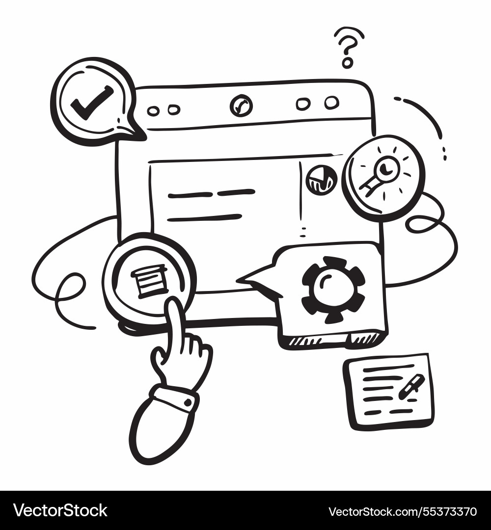 Customer support with faq links concept Vector Image