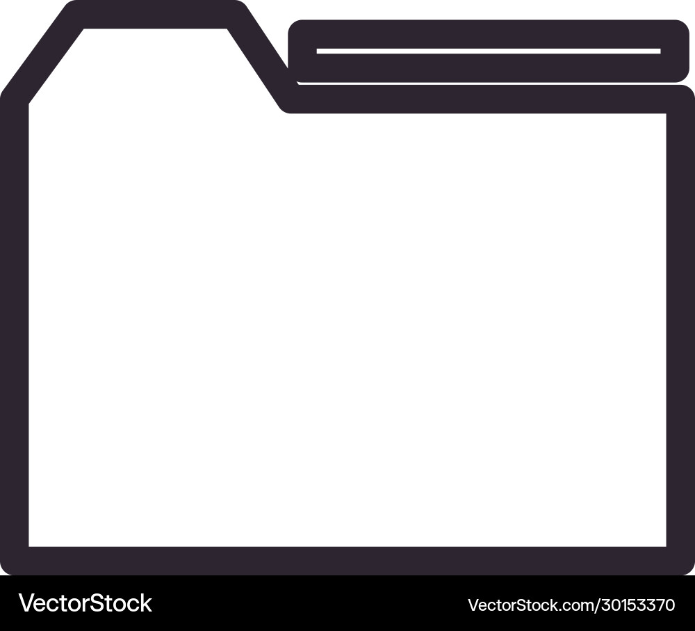 Folder file document line style icon vector image