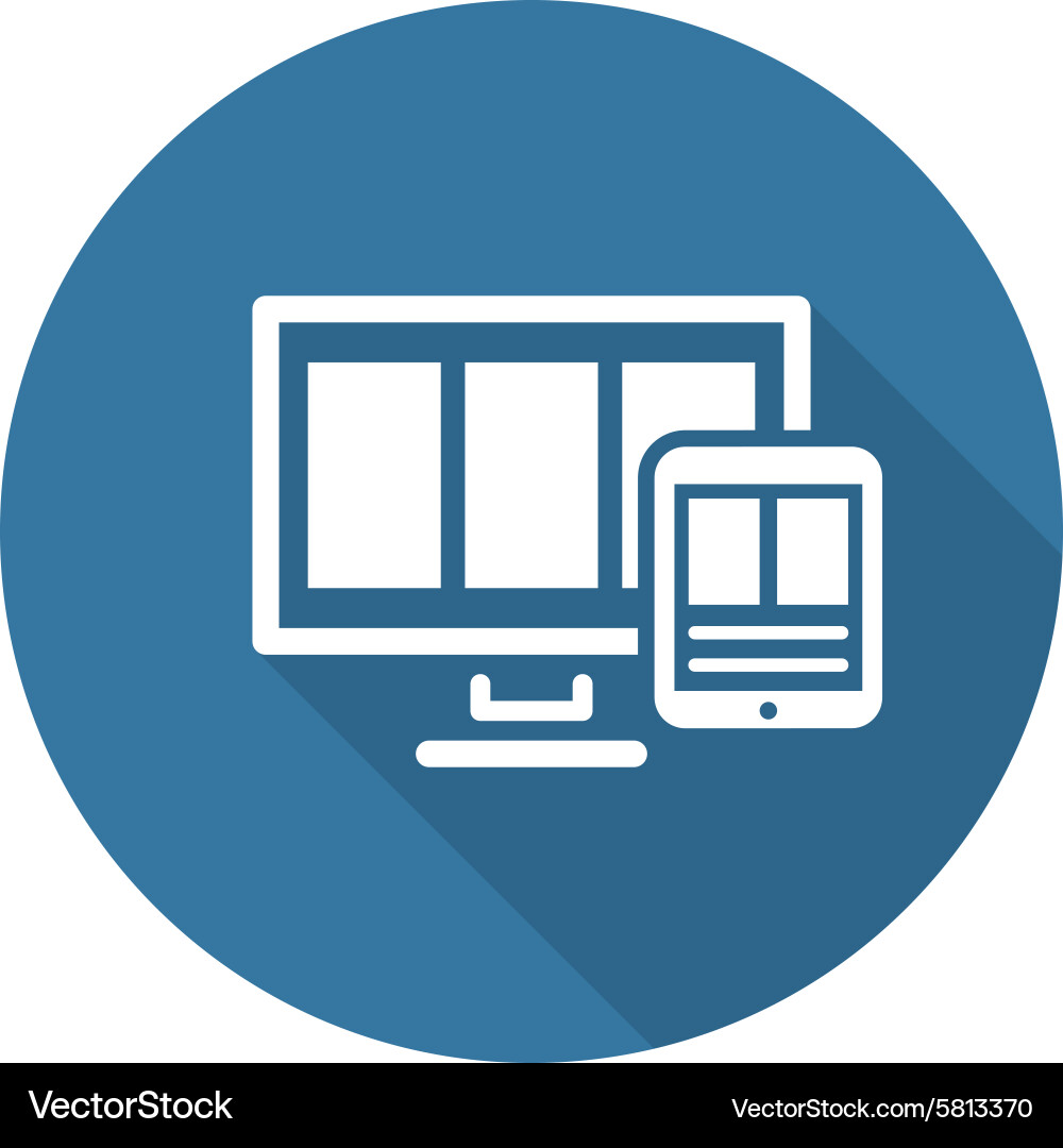 Fully responsive web design icon Vector Image