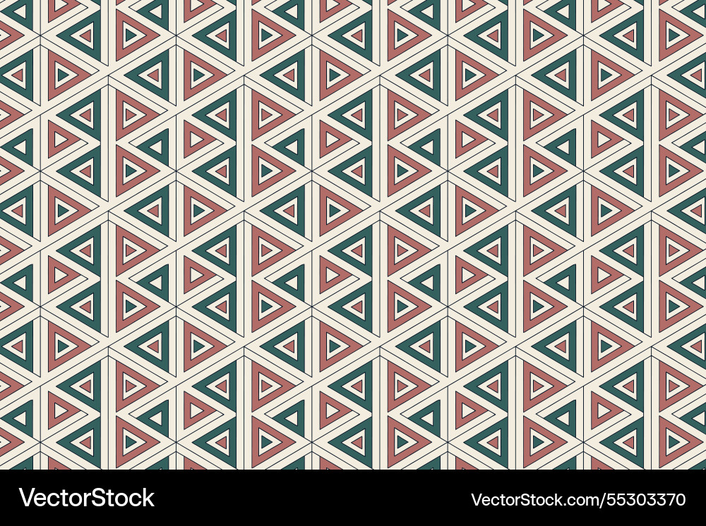 Geometric seamless triangular pattern art Vector Image