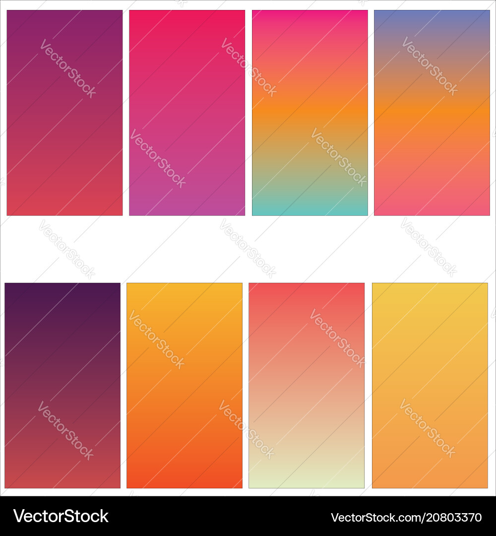 Gradient Color Palette - Soft Tones vector image