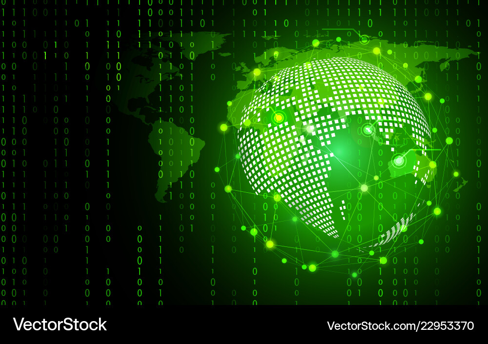 Green technology circle and computer science Green technology circle and computer science vector image
