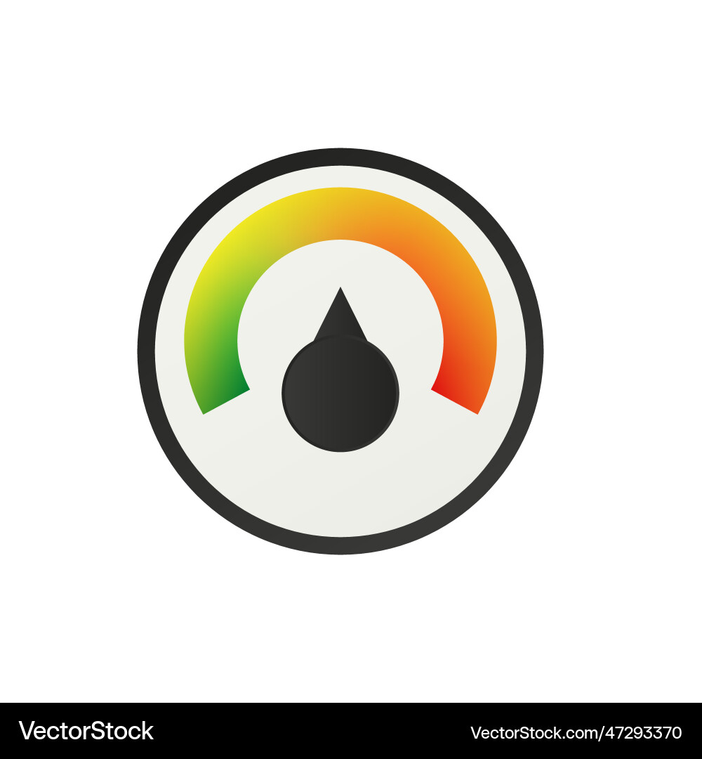 Meter gauge element sustomer satisfaction Vector Image