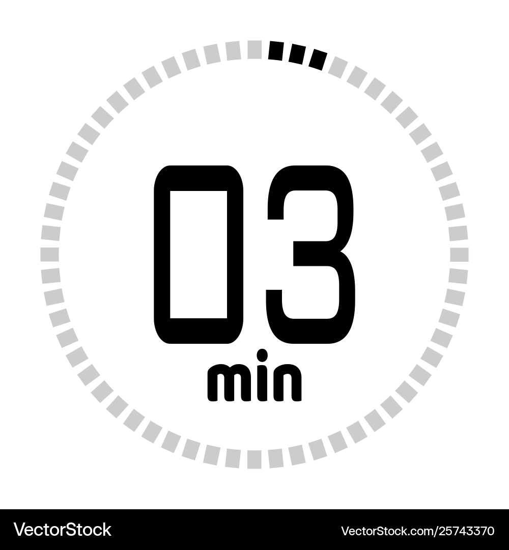 Minutes countdown timer Vector Image
