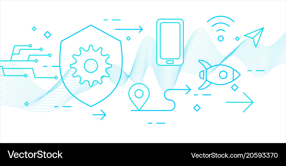 Modern in flat style data security vector image