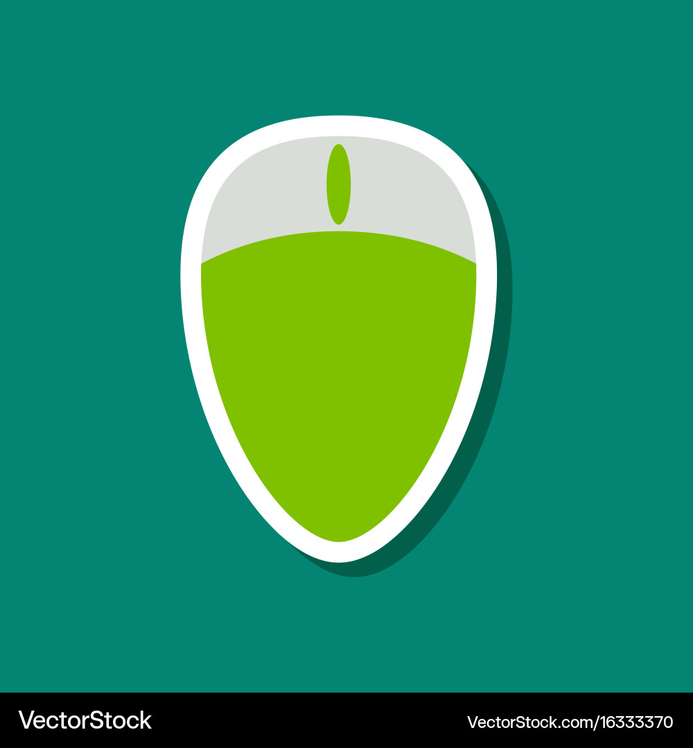 Paper sticker on stylish background computer mouse Vector Image