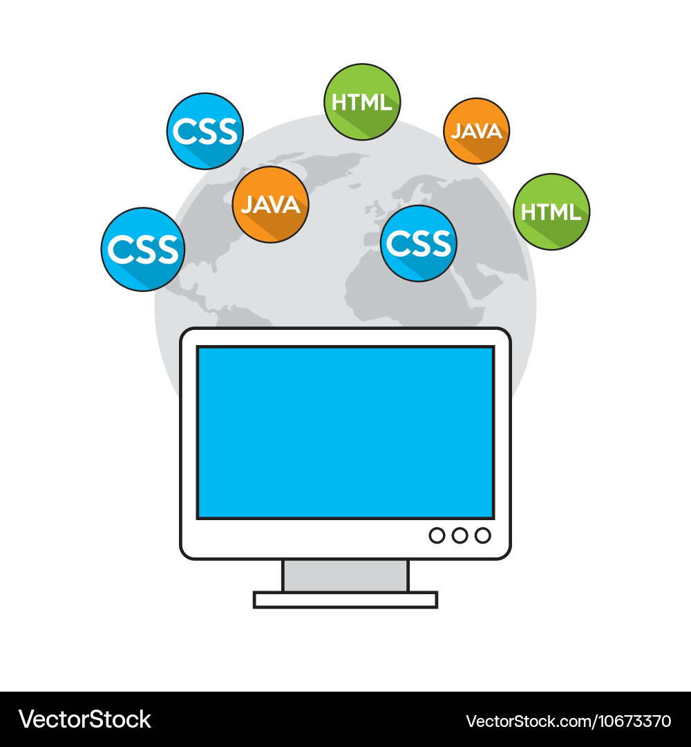 Software programming language icons Vector Image