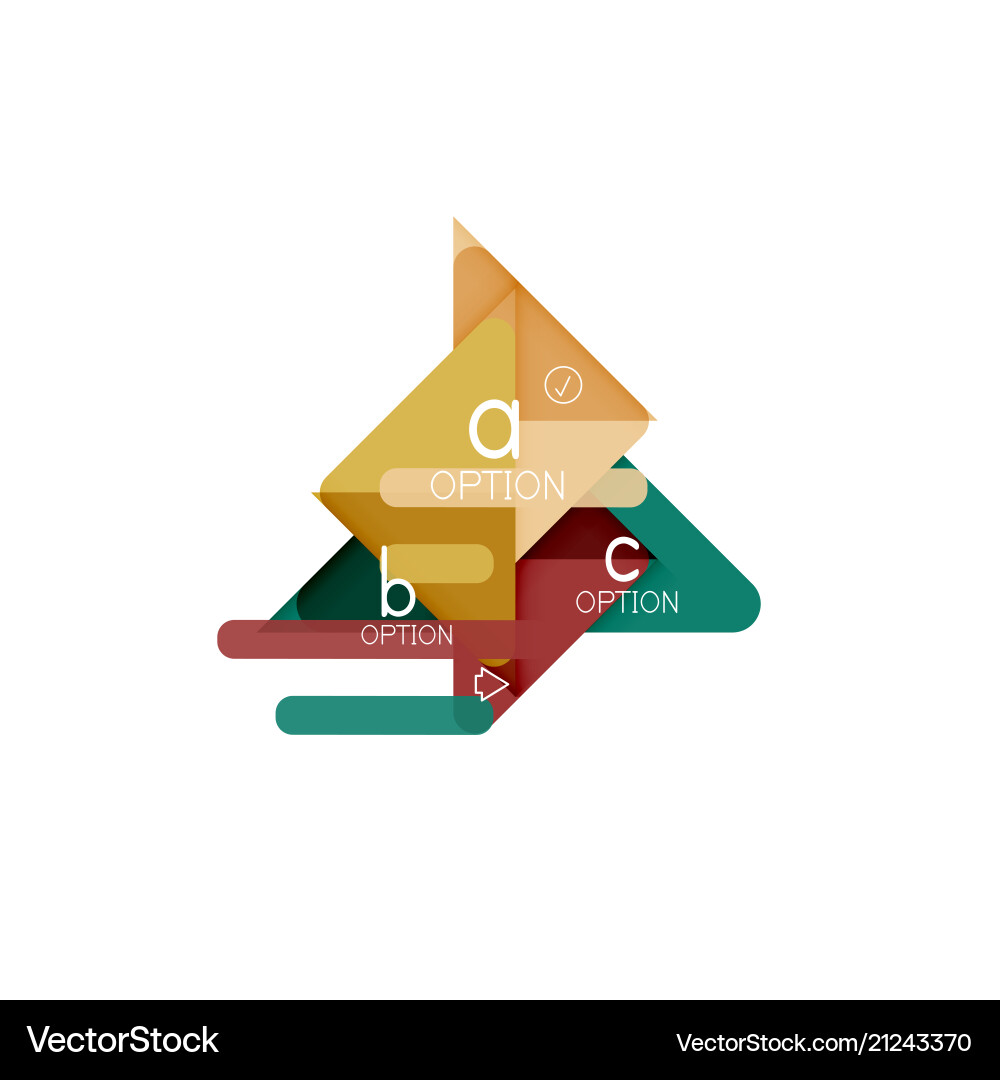 Triangle data visualization design option Triangle data visualization design option Vector Image