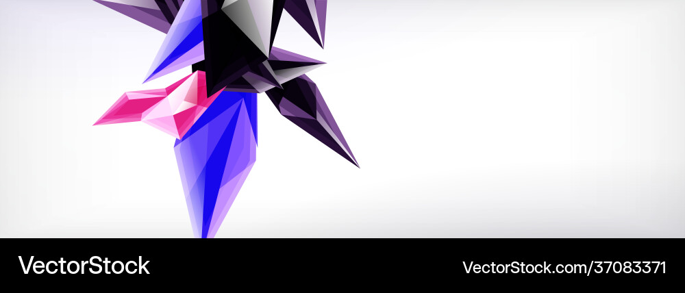 3d triangles and pyramids abstract vector image