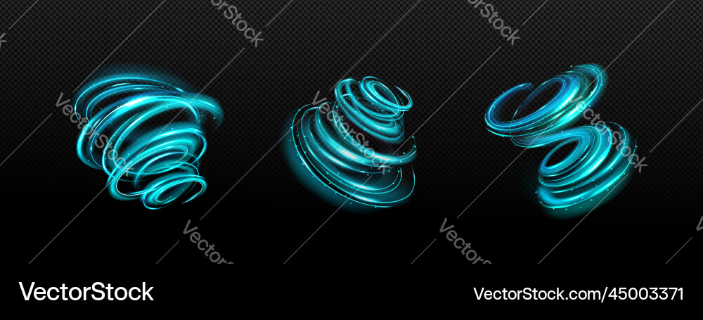 Abstract blue swirls png set on transparent Abstract blue swirls png set on transparent vector image