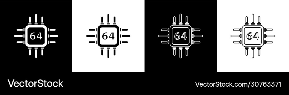 Computerprozessor mit Mikroschaltungen cpu einstellen Computerprozessor mit Mikroschaltungen cpu einstellen vektorbild