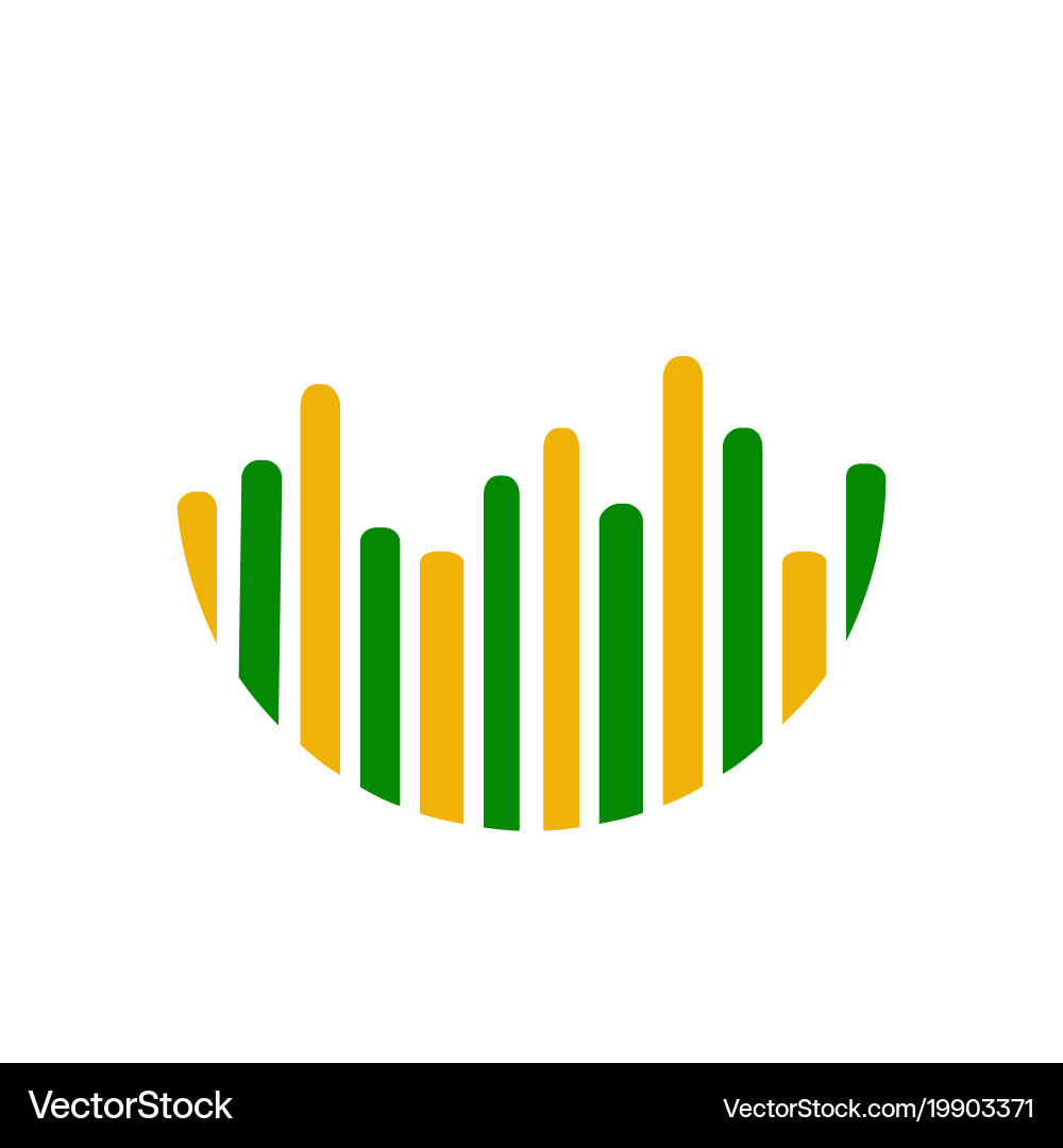 Dynamic statistic round clip abstract symbol vector image