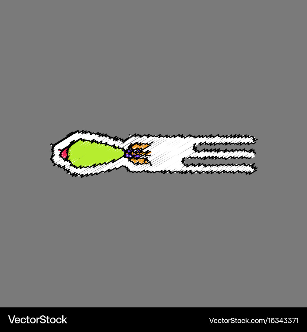 Flat shading style icon military shell with speed Vector Image