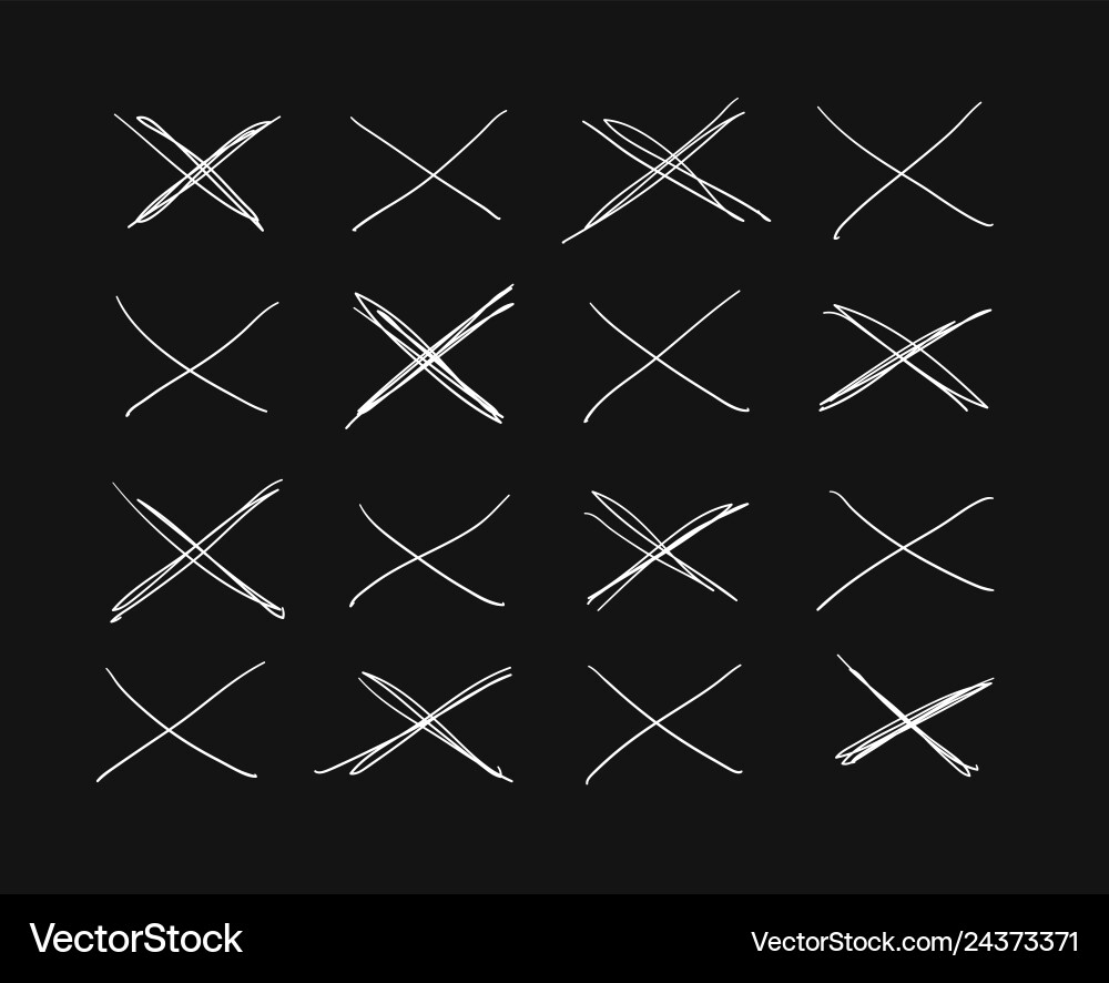 Hand drawn set of objects for design use white vector image