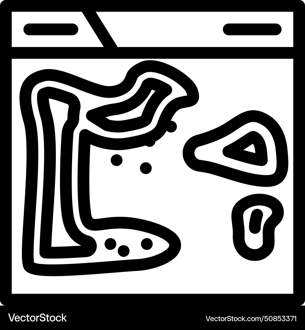 Heatmap ux ui design line icon Vector Image