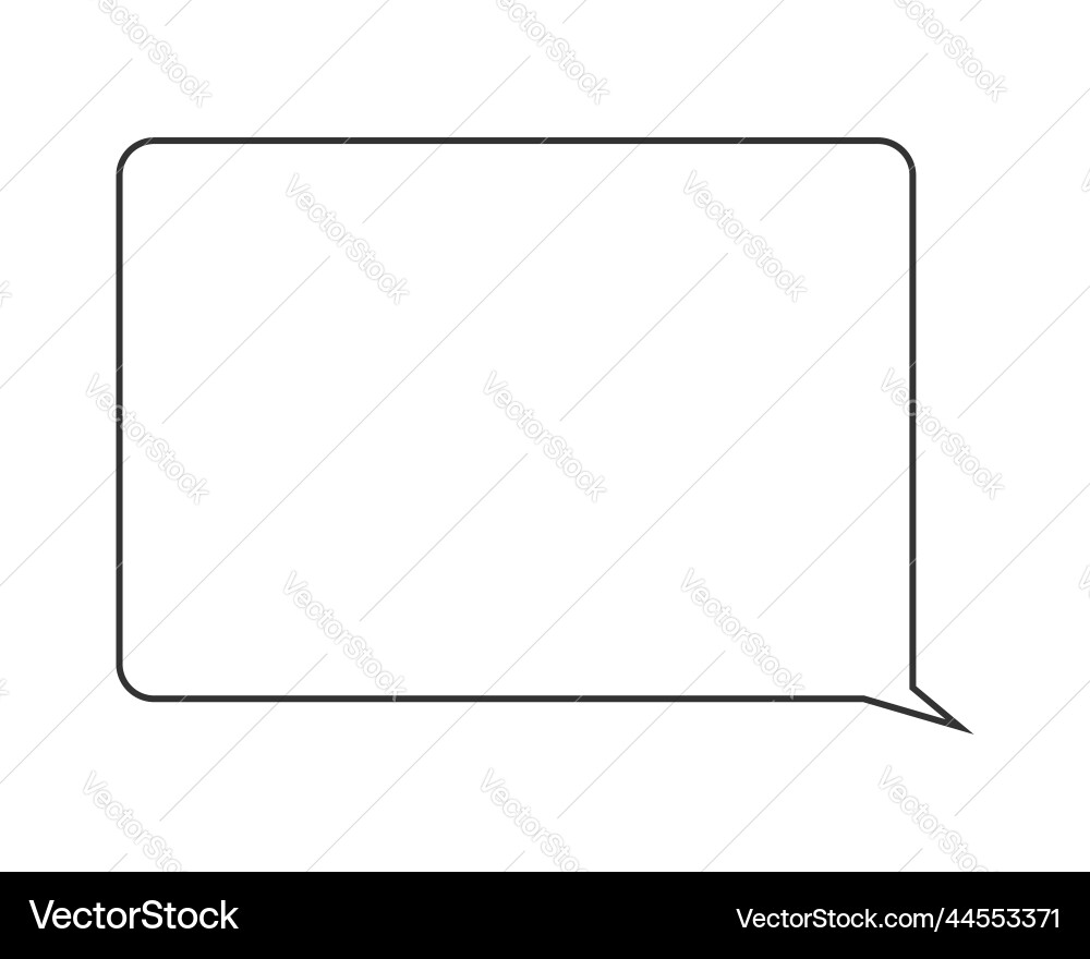 Message or speech bubble in outline style empty Message or speech bubble in outline style empty vector image