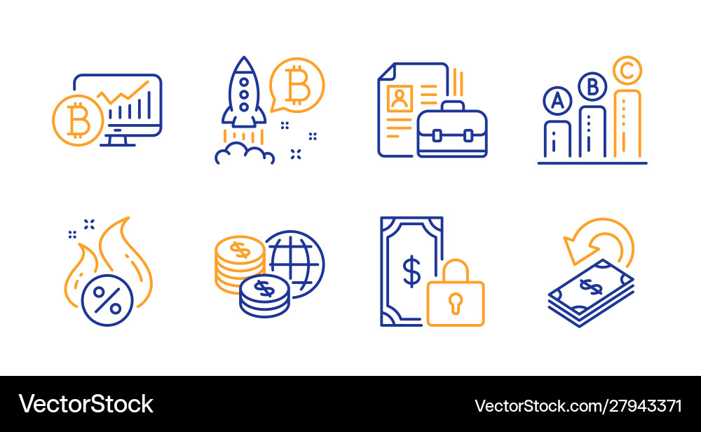 Private payment bitcoin project and chart Private payment bitcoin project and chart vector image