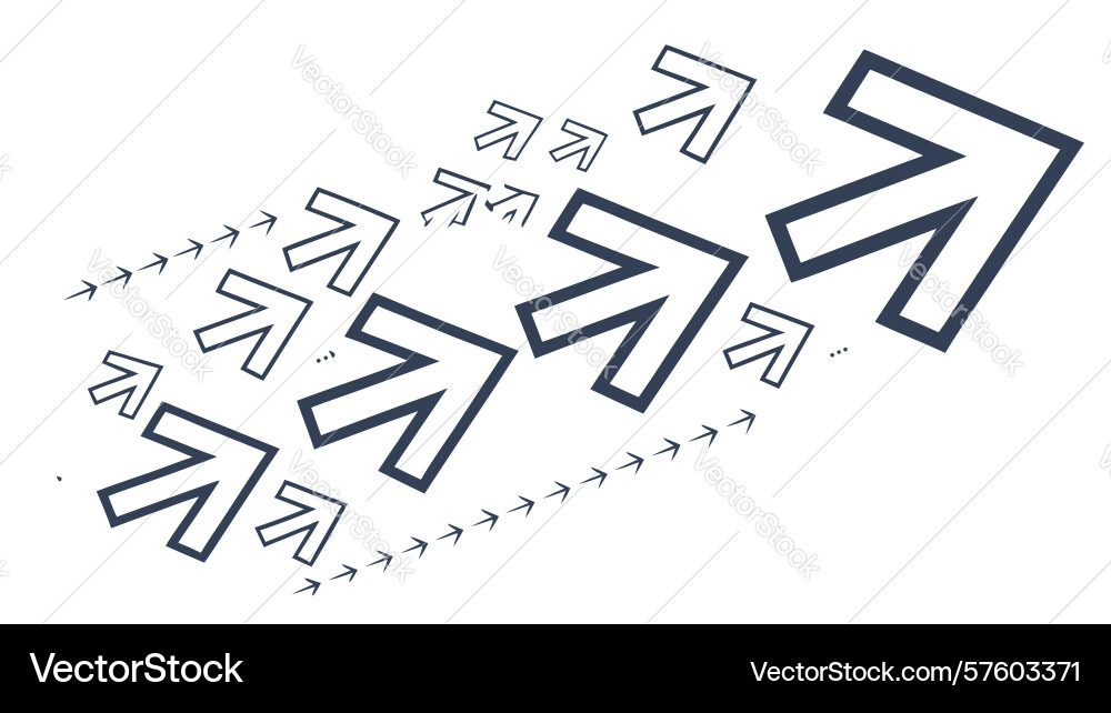 Scattered arrows pattern for abstract directional vector image