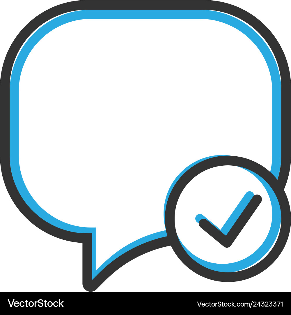 Speech bubble icon design interaction line Vector Image