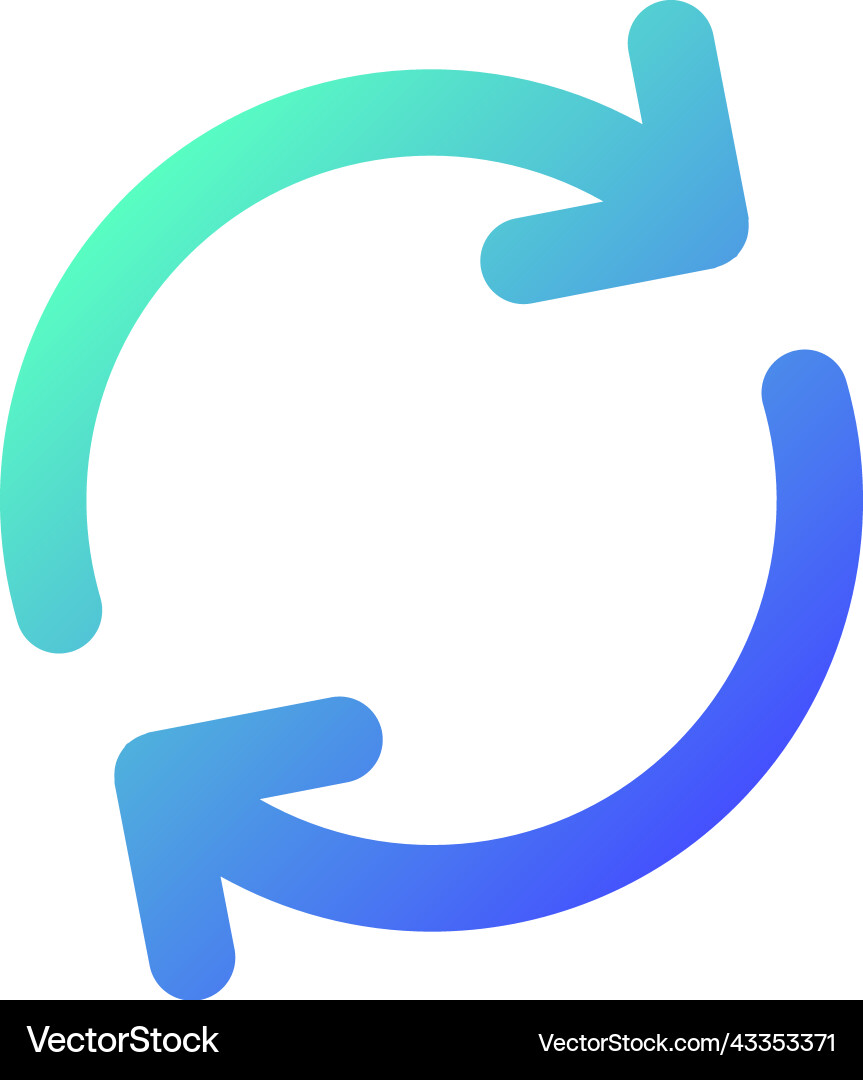 Synchronization pixel perfect gradient linear ui Synchronization pixel perfect gradient linear ui vector image