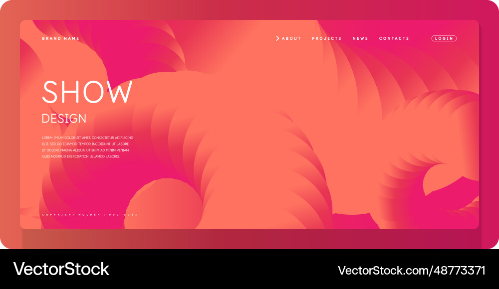 Template for the design and placement of text Template for the design and placement of text vector image