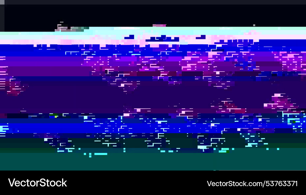 Trendy glitch pattern on dark background abstract Vector Image