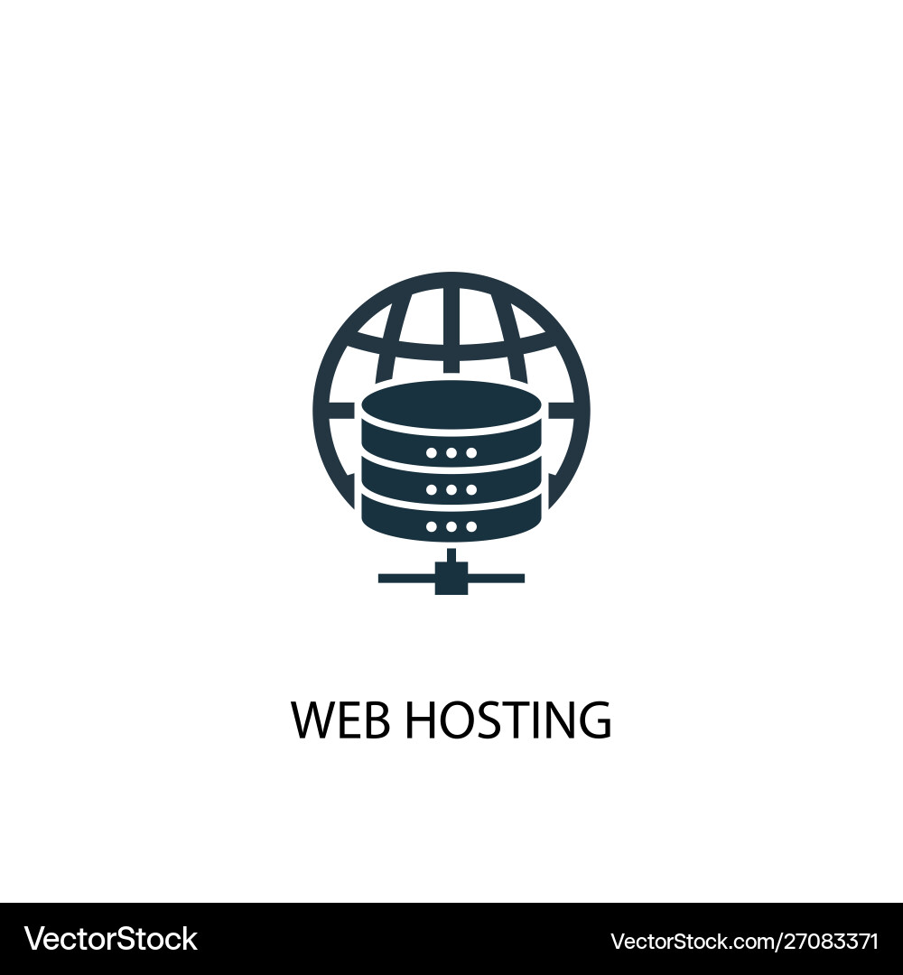 Web hosting icon simple element vector image