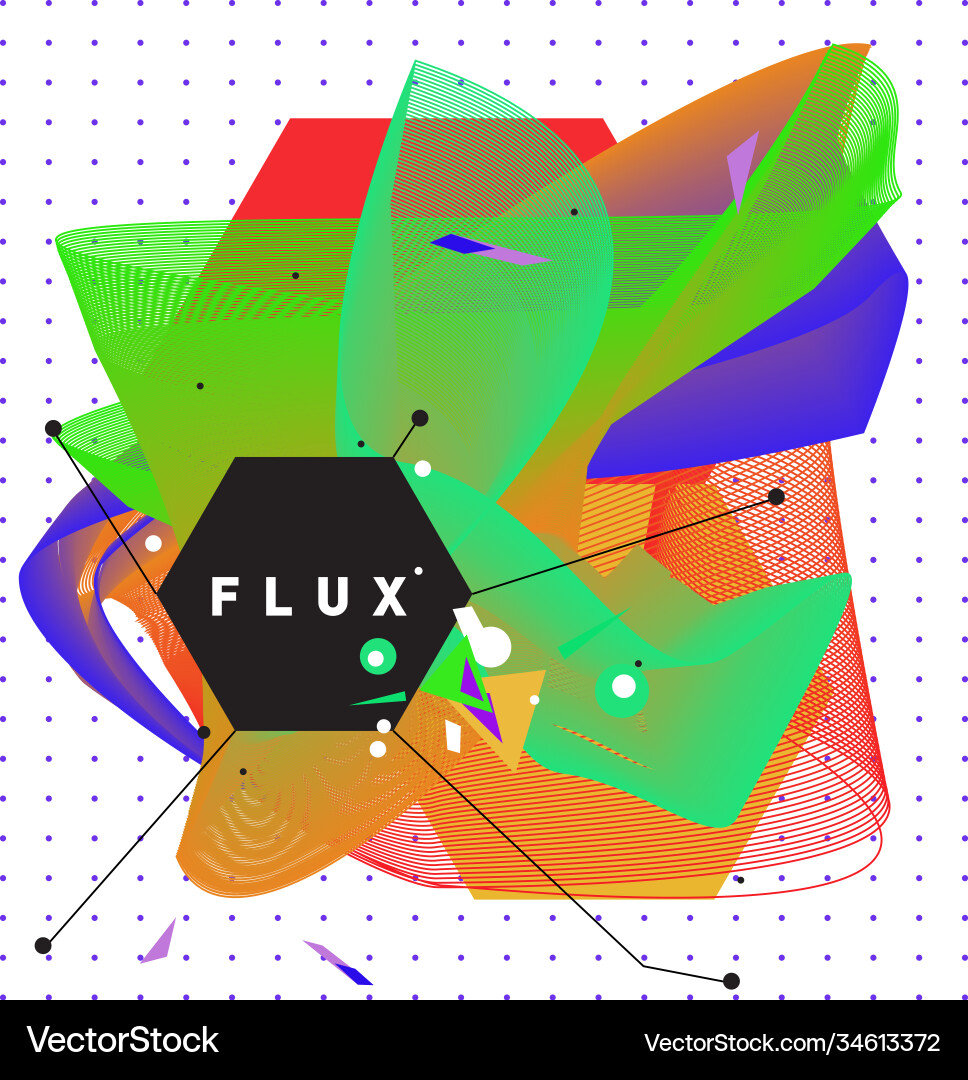 3d colorful wave background dynamic flux effect 3d colorful wave background dynamic flux effect Vector Image