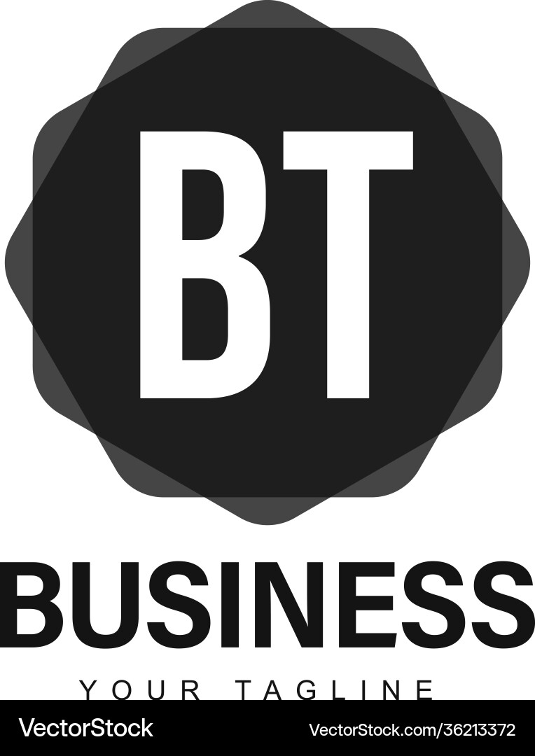 Bt initial a logo design with abstract style Bt initial a logo design with abstract style vector image