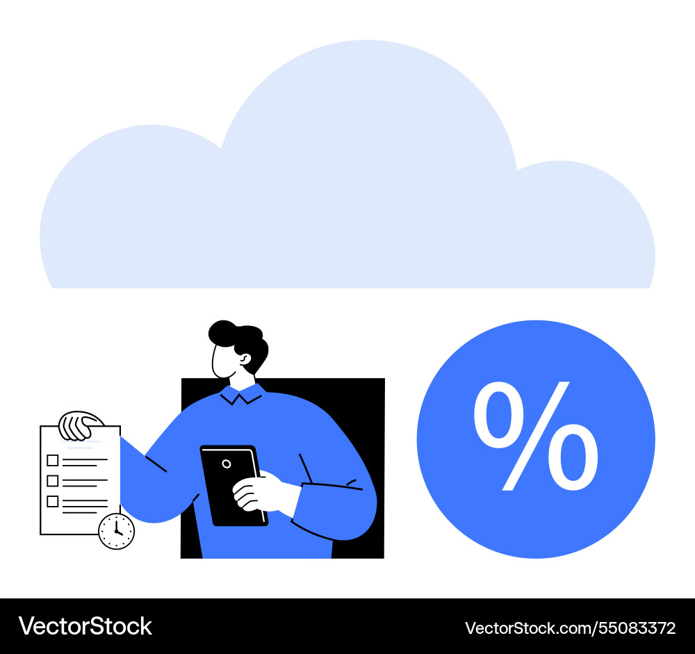 Cloud computing and data analysis with business Vector Image