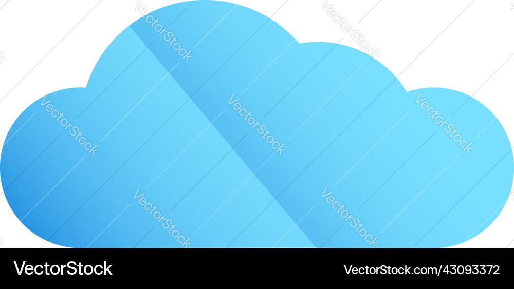 Cloud symbol icon shape for computing Cloud symbol icon shape for computing vector image