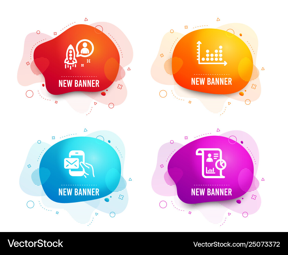 Dot plot messenger mail and startup icons report Dot plot messenger mail and startup icons report Vector Image